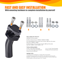Kit de abrazaderas para manillar trasero de 1 "y 25MM, accesorio compatible con Shadow 750 Vulcan 900 Road Star XV1700 Harley Dyna Sportster Softail, color negro