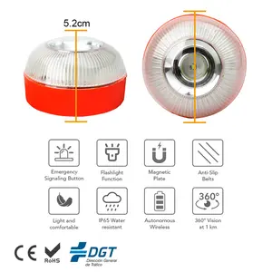 V16 Led Warning Lights Emergency Safety Lights Car LED Strobe Warning Road Flare Light With Magnetic Spain Market