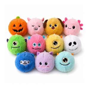 Juguete Sensorial de Peluche Resiliente con Diseño de Animalitos de Dibujos Animados, Paquete de Doce Unidades, Accesorio Flexible para Mochila, Paquete de Premios para Carnaval - Product Image 1