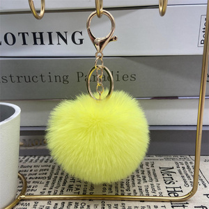 <span class=keywords><strong>Porte</strong></span>-clés tendance en fausse fourrure de <span class=keywords><strong>lapin</strong></span> avec <span class=keywords><strong>pompon</strong></span>, accessoire doux et léger pour clés - Grande Vente - Product Image 5