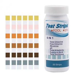 Papier de <span class=keywords><strong>test</strong></span> de PH de <span class=keywords><strong>piscine</strong></span> Bandelettes de <span class=keywords><strong>test</strong></span> de chlore PH polyvalentes Testeur d'eau de <span class=keywords><strong>piscine</strong></span> - Product Image 1