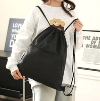 Nouveau sac de sport léger personnalisé avec logo, grande capacité, imperméable, en Oxford, sac à dos à cordon de serrage pour les voyages, promotionnel