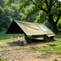 Tente de camping familiale en tissu Oxford imperméable quatre saisons, Carpas Para Camping Lujo, grande tente de camping gonflable pour 2-3 personnes