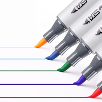 STA 3203BR Double-Tip Art Couleur Croquis Marqueur Stylo Étudiants Alcool Encre Plat Brosse Pointe Papier Métal Tableau Blanc Verre Bois Rouge