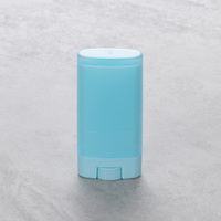 Tubes en plastique ovales plats vides de 15g et 30g pour bâton solaire, cire capillaire, crème solide, baume à lèvres, conteneur rotatif, emballage de déodorant