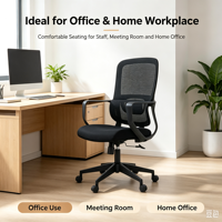 Chaise de bureau ergonomique pliable en maille avec roulettes silencieuses et réglage en hauteur pour salle de formation et bureau