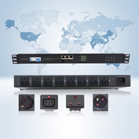 PDU intelligent personnalisé IP485 20A 8 sorties SPMCIP avec port IEC pour les solutions de distribution d'énergie