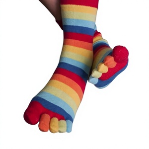 Custom Logo Youth Five Toe Ankle <b>Socks</b> Bottom Colorful Nylon/Cotton Unisex Breathable Eco-Friendly Yoga Basketball - Product Image 1