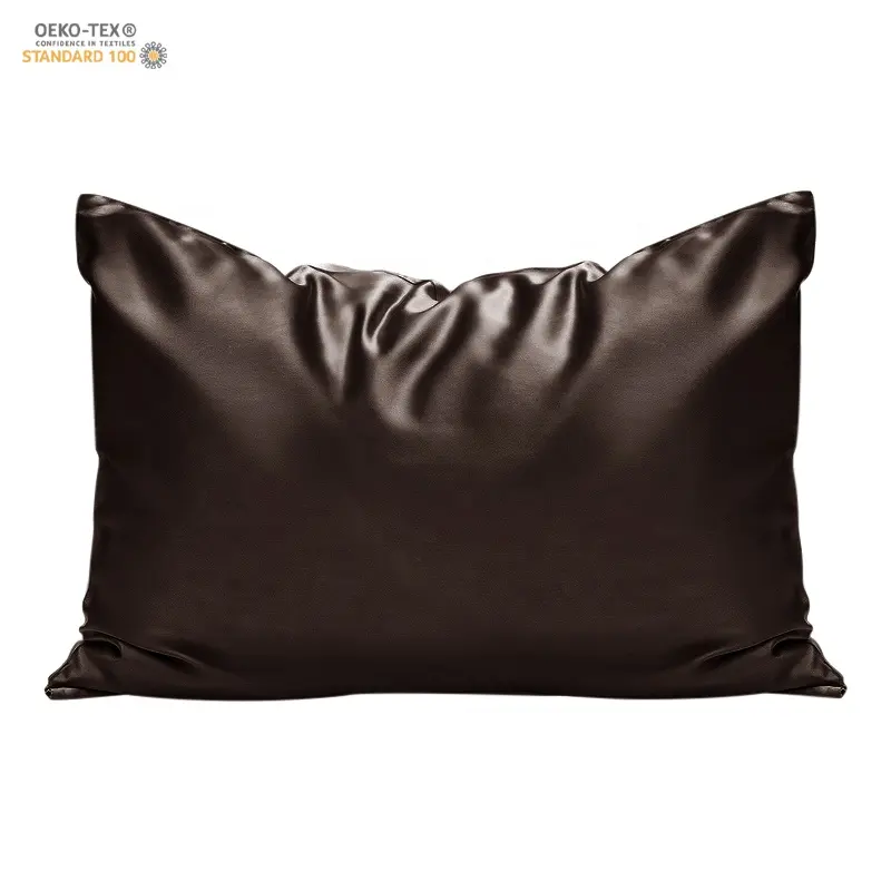 Solid Color Silk Pillowcase 100% Mulberry Pillow Cover Customized For Sleeping