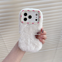 Coque de téléphone portable en peluche mignonne de haute qualité, plusieurs couleurs, vente en gros