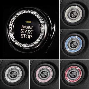 Otomatik tek tıklama motoru düğme kapağı <span class=keywords><strong>Sticker</strong></span> araba aksesuarları iç dekorasyon araba iç etiket dekorasyon - Product Image 2