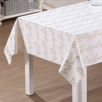 Nappe en PVC RNPT avec imprimé floral doré et support en tissu pour tables à manger