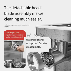 Máquina Picadora de <span class=keywords><strong>Carne</strong></span> Eléctrica de Grado Industrial de Alta Eficiencia, Estructura Fácil de Limpiar <span class=keywords><strong>para</strong></span> Negocios de Catering - Product Image 5