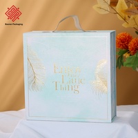 Baoren boîte-cadeau d'impression florale fraîche personnalisée cadeau de la Saint-Valentin pour petite amie amour boîte d'emballage cadeau de poche esthétique