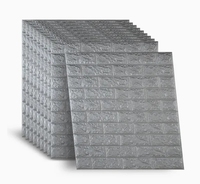 Panneaux muraux en mousse 3D en gros, papier peint auto-adhésif pour la décoration intérieure, autocollant mural en mousse PE, papier peint 3D, décoration intérieure