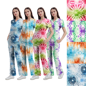 T-<span class=keywords><strong>shirt</strong></span> d'infirmière personnalisé à prix avantageux, uniforme médical pour le personnel médical, imprimé, uniforme médical pour femmes, uniforme d'infirmière d'hôpital, hauts de scrubs à motifs de dessins animés - Product Image 2