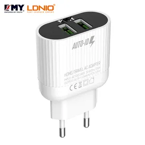 EMY Fábrica baixo preço China fornecimento dual usb parede carregador universal usb inteligente UE Plug carregador adaptador