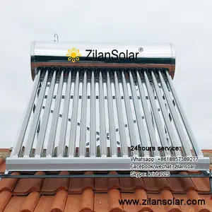 Zilansolar stainless steel solar water heater from 5tubes to 50tubes/calentadores solares/calentador de agua solar