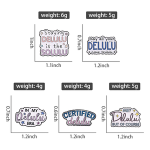 เข็มกลัดเคลือบลา<span class=keywords><strong>ย</strong></span> May Your Delulu Come Trululu คำคมตลกๆ ของ My Delulu Era ของขวัญเครื่องประดับขา<span class=keywords><strong>ย</strong></span>ส่ง - Product Image 6