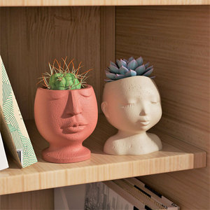 Escultura <span class=keywords><strong>de</strong></span> resina <span class=keywords><strong>de</strong></span> ojos grandes <span class=keywords><strong>para</strong></span> decoración <span class=keywords><strong>de</strong></span> muñecas, contenedor <span class=keywords><strong>de</strong></span> silicona <span class=keywords><strong>para</strong></span> portalápices, maceta <span class=keywords><strong>de</strong></span> hormigón y flores - Product Image 1