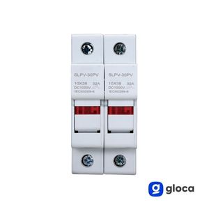 Base cilíndrica para portafusibles Gloca RT18-32 2P DIN 10x38mm AC DC - Product Image 3