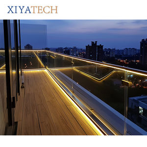 XIYATECH exterior diseño moderno barandilla acero inoxidable escalera redonda pasamanos balcón vidrio aluminio U canal valla - Product Image 1