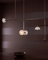 Lampe suspendue de luxe pour îlot de cuisine classique XZ, abat-jour en forme de bol, lustre pour salle à manger, design de plafond, luminaire suspendu à LED