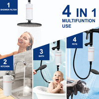 Filtre de douche à 7 étapes avec sulfite de calcium pour éliminer le chlore, filtre de douche pour le soin de la peau et des cheveux, filtre remplaçable