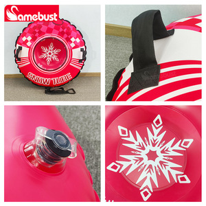 Samebust Snow Tube 47-Inch <b>Inflatable</b> Red With Oxford Cloth Cover For Winter Sledding - Product Image 5