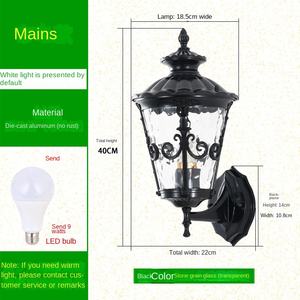 โคมไฟติดผนังกันน้ำ, โคมไฟกลางแจ้งภูมิทัศน์โคมไฟติดผนังภายนอกวิลล่าทันสมัยไฟตกแต่งภายในไฟติดผนัง - Product Image 2