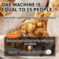 Nouvelle machine automatique en acier inoxydable pour la fabrication de pains vapeur et de raviolis/Siopao/Bao pour boulangerie, capacité de 3000 pièces/heure