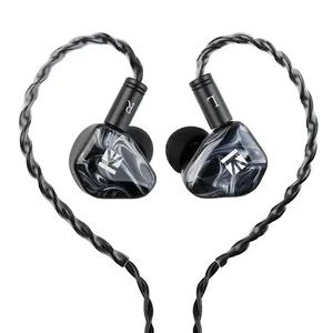 KBEAR KB01 Écouteurs filaires à entraînement dynamique à membrane intra-auriculaire en résine HiFi avec câble détachable adapté à la scène de chanteur - Product Image 1