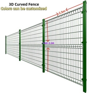 Malla Metálica Curva 3D de PVC de 6 y 7 pies, Personalizada de Fábrica, con Recubrimiento de PVC, para Protección de Bordes Exteriores, Rejilla Rígida - Product Image 2