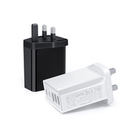 HNT 60W Pengisi Daya Dinding Cepat USB-C PD 5-Port 2 USB-C + 3 Port USB Desain ABS Ringan Perlindungan untuk