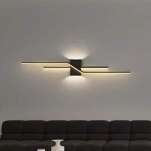 مصباح جداري بسيط إبداعي بجانب السرير شريط خلفية طويل حديث - Product Image 3