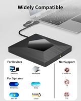Grabadora de Blu-ray Portátil, Externa y Delgada, con USB 3.0 Tipo-C para MacBook Pro, Air, Windows 11/10, Laptop y Computadora de Escritorio