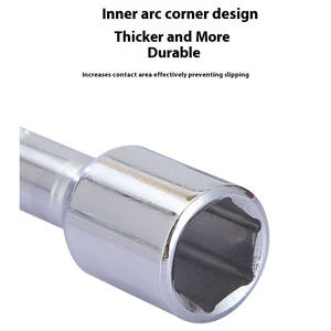 2025 nouvelle clé à <span class=keywords><strong>pneu</strong></span> à douille croisée à 4 voies résistante à la corrosion, clé de roue chromée en acier à haute teneur en carbone pour la réparation de pneus automatiques - Product Image 2