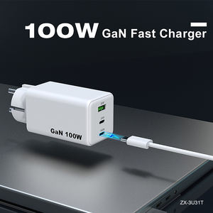 Ricarica rapida GaN 100W 120W caricatore telefono 65W tipo C UK KR EU spina caricabatterie 140W 150W PD caricatore portatile - Product Image 3