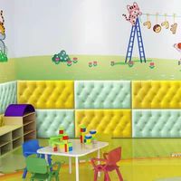 Commandez des autocollants muraux en mousse 3D autocollants, revêtement mural XPE, panneau mural imperméable pour enfants, papier peint 3D, décoration intérieure