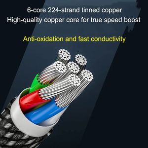 240W Charger Cables Fast Charge <b>Type</b> <b>C</b>-<b>Type</b> <b>C</b> Cables Nylon Braided <b>USB</b>-<b>C</b> Power <b>Adapter</b> Cables for Mobile Phone - Product Image 2