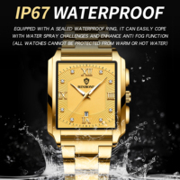 BINBOND Jam Tangan Bisnis Pria Stainless Steel Berlapis Elektroplating, Kalender Quartz, Jam Tangan Mewah Tahan Air 30M