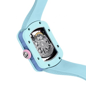 <span class=keywords><strong>Montre</strong></span> <span class=keywords><strong>mécanique</strong></span> automatique à tourbillon pour homme, design personnalisé OEM, marque privée, style fibre de carbone, squelette, - Product Image 6