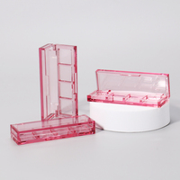 OMI Personnalisable Logo 4-Pan PETG Vide Fard À Paupières Cas Recyclable Blush Palette Rectangle En Plastique Cosmétique Boîte