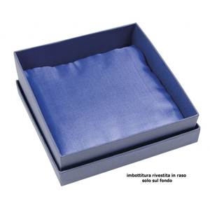 Boîte à bijoux en satin bleu 150X150X40 MM - Product Image 2