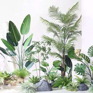 Plantes Artificielles et Arbres pour Décoration d'Intérieur, Faux Bonsaï en Plastique, Pots Modernes, Aménagement Paysager de Jardin, Faux Palmiers d'Intérieur - Product Image 5