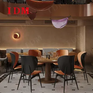 Grosir furnitur restoran, bilik meja makan untuk restoran ruang duduk modern, bilik restoran kulit