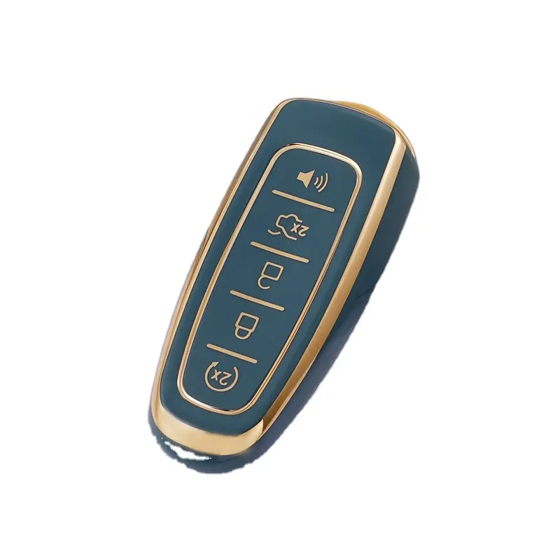 TPU Beschermende Sleutelhanger Hoes Compatibel Met Ford Explorer Lincoln Mkx Mks Mkt Navigator Smart Remote Key Fob Cover