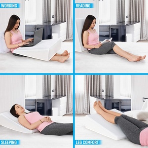 หมอนลิ่มโฟมหน่วยความจําสามเหลี่ยมอเนกประสงค์อิงรองรับสูงหมอนลิ่มกลับสําหรับกรดไหลย้อนอาการอาการปวดหัวใจกรน - Product Image 5