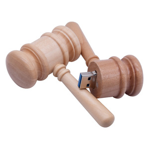 USB 3.0 Wooden Hammer Shape Flash Drive Creative <strong>Gift</strong> 128GB 4gb 8GB Pendrive <strong>Personalise</strong> USB <strong>Memory</strong> Stick - Product Image 1