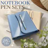 Carnet de notes professionnel personnalisé avec étiquette privée, design moderne, format A5, en cuir végétalien, avec porte-stylo, carnet quotidien pour étudiants